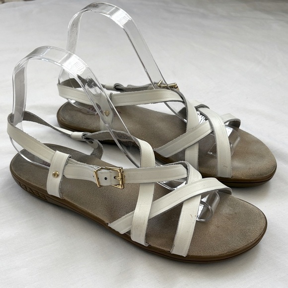 G.H. Bass & Co Margie Sunjuns White Leather Sandals Strappy Boho Comfort Women 9 - Picture 4 of 9